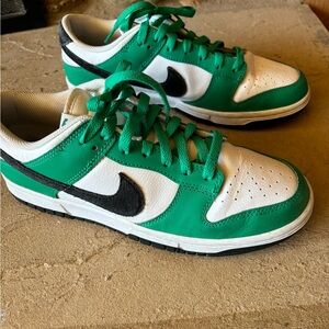 Nike Celtic Dunk Green and White Sneakers, lightly used. Worn a few times.